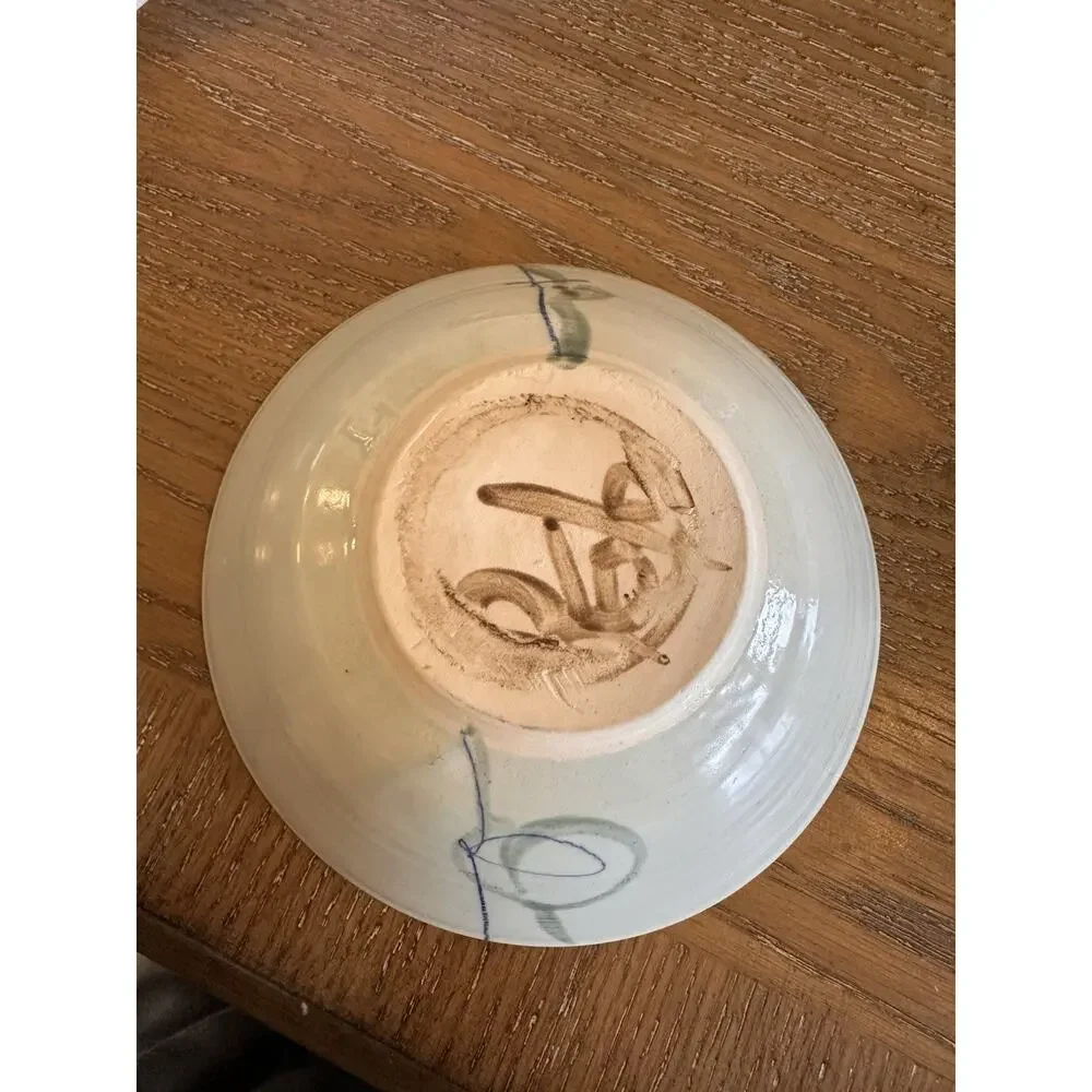 Koi Fish Studio Art Pottery Bowl Signed 7